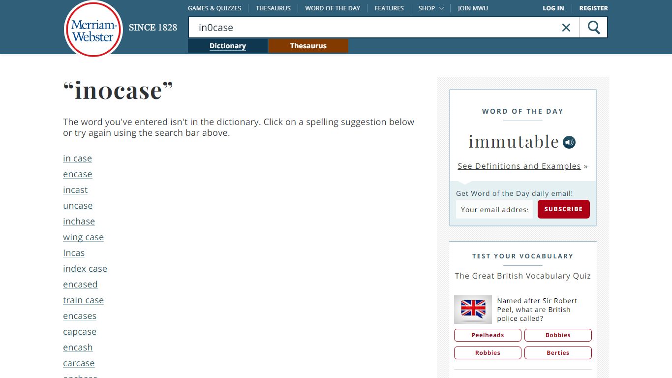 In case Definition & Meaning - Merriam-Webster